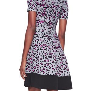 kate spade neon leopard knit dress